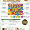 Juguete Montessori de dinosaurios para contar y clasificar - imagen 7 - prueba-social