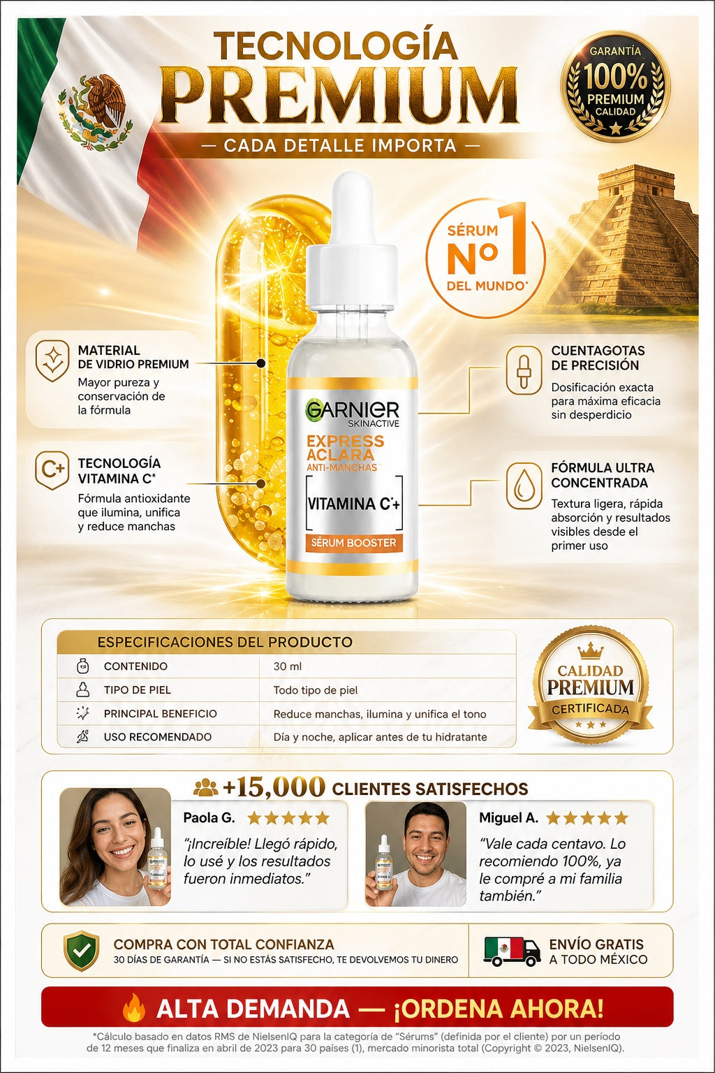 Sérum facial antimanchas con vitamina C - imagen 7 - prueba-social