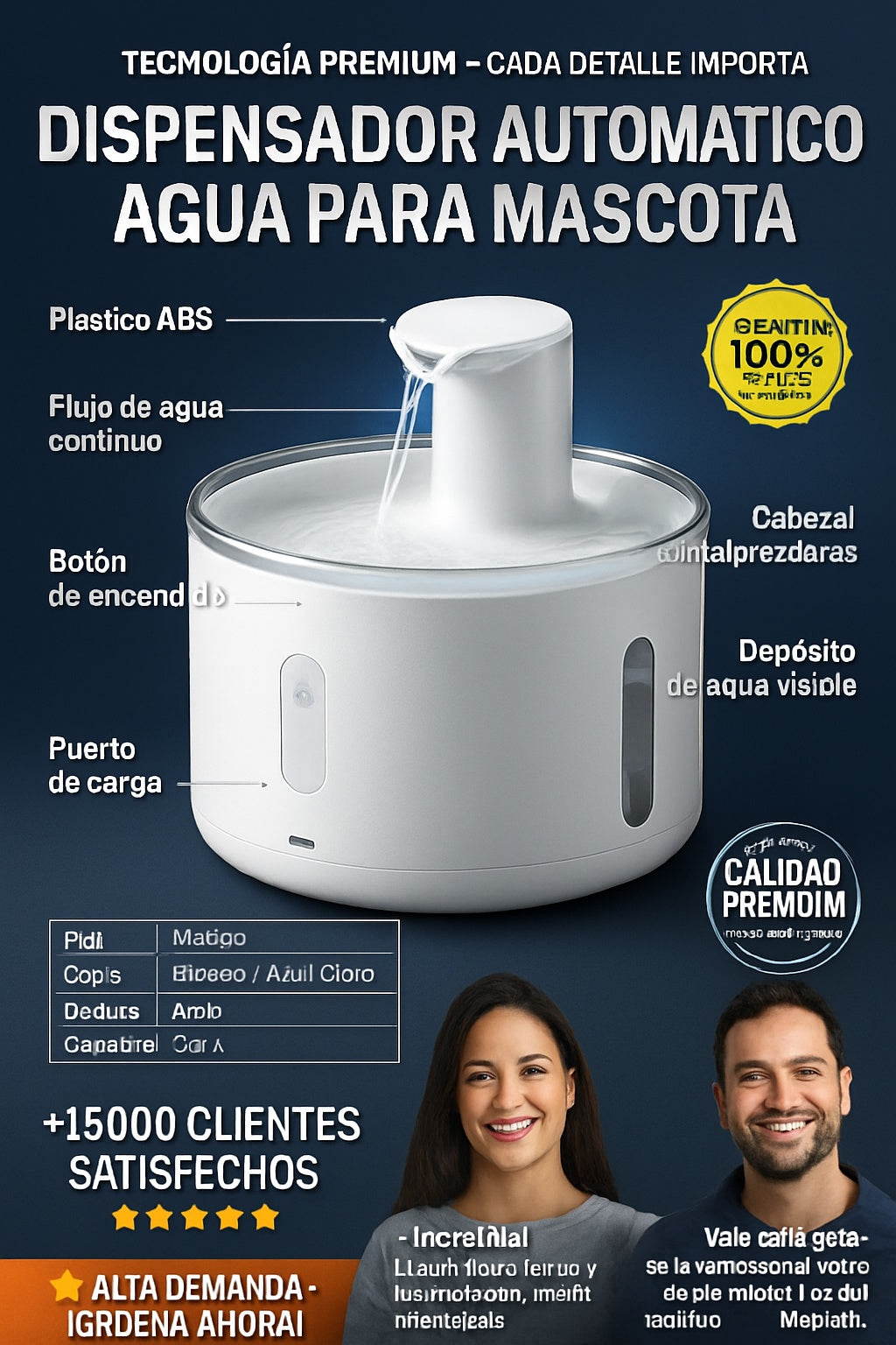 Dispensador automático agua para mascota - imagen 7