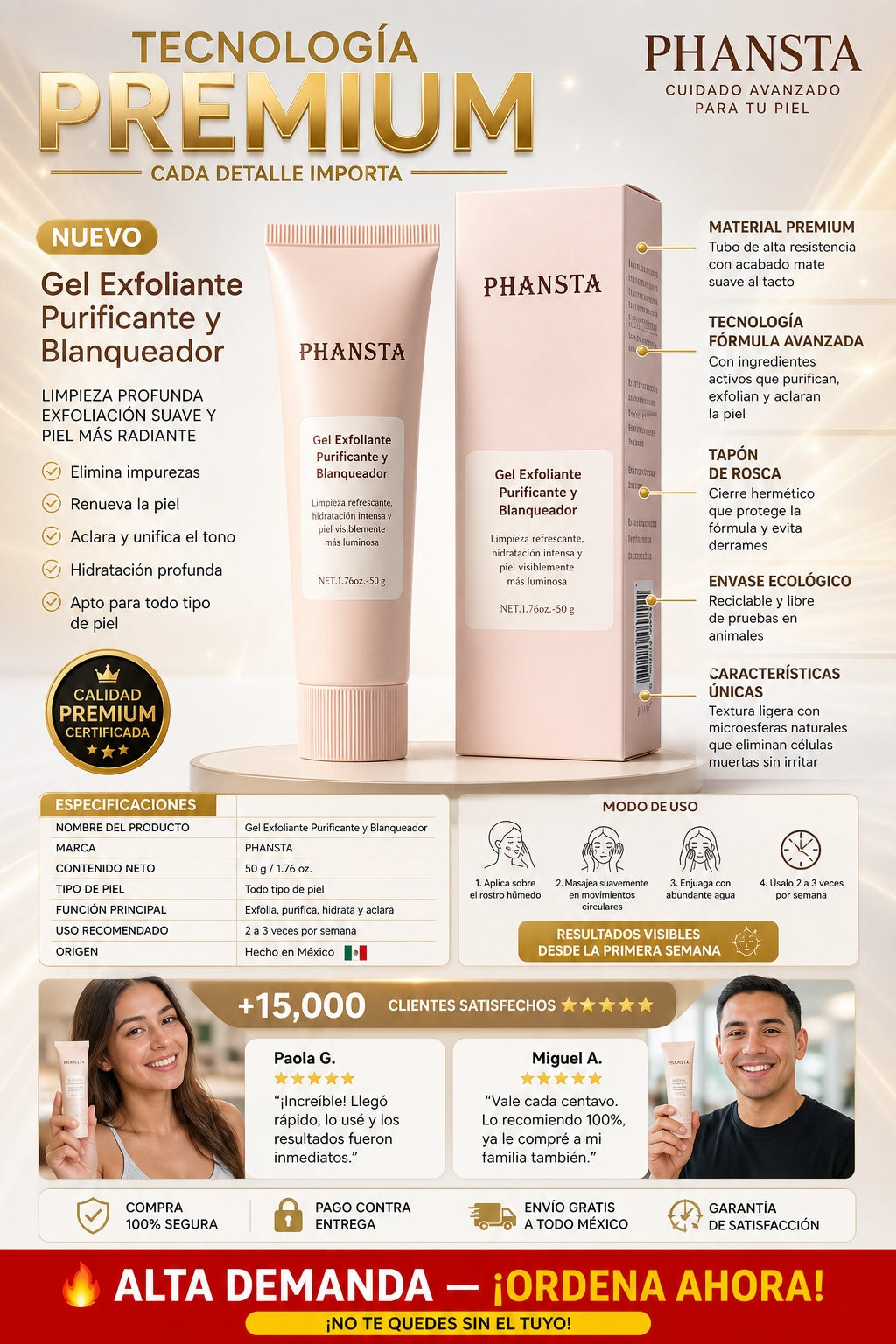 Gel Exfoliante Purificante y blanqueador - imagen 7