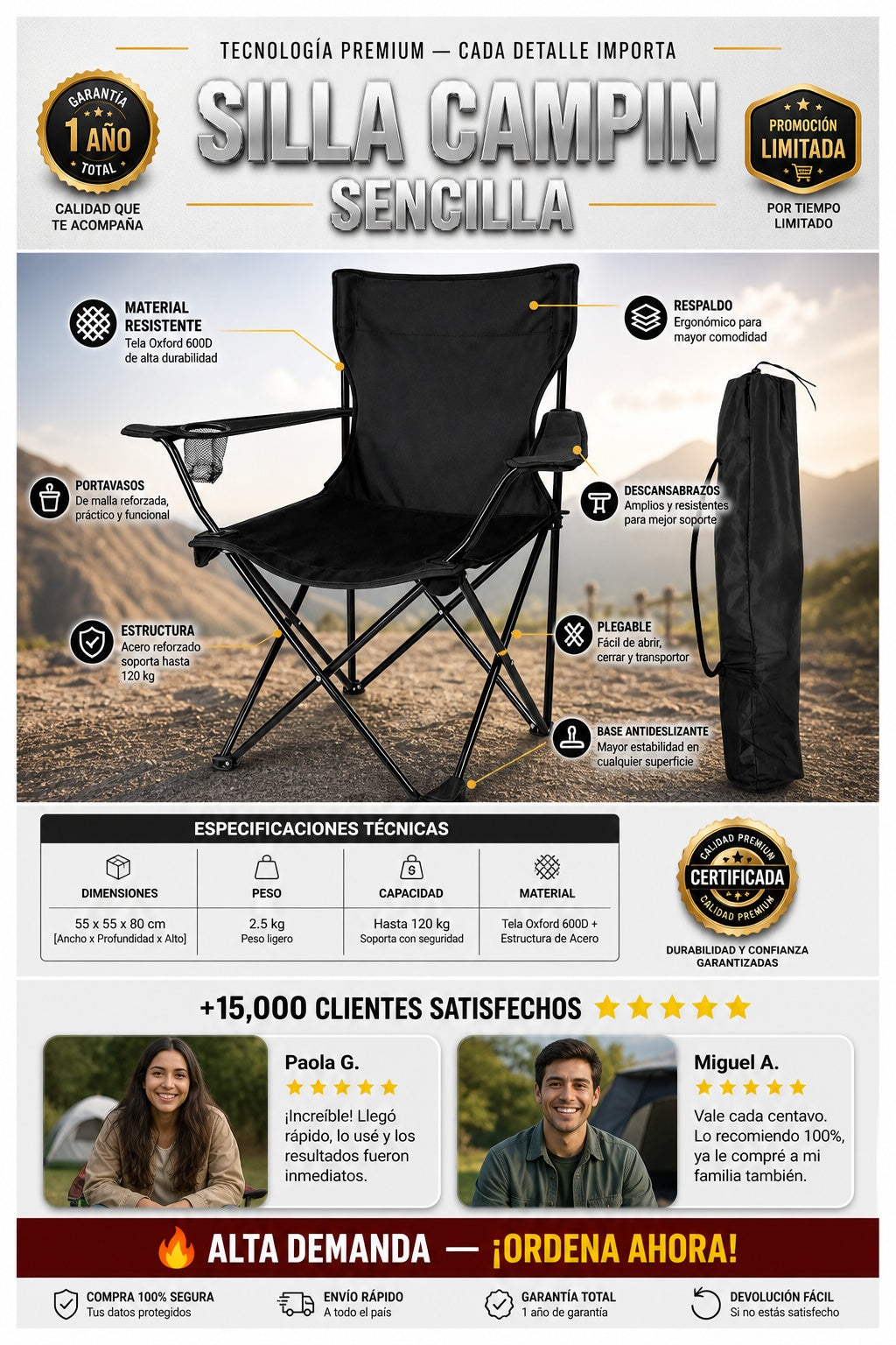 Silla Campin Sencilla - imagen 7