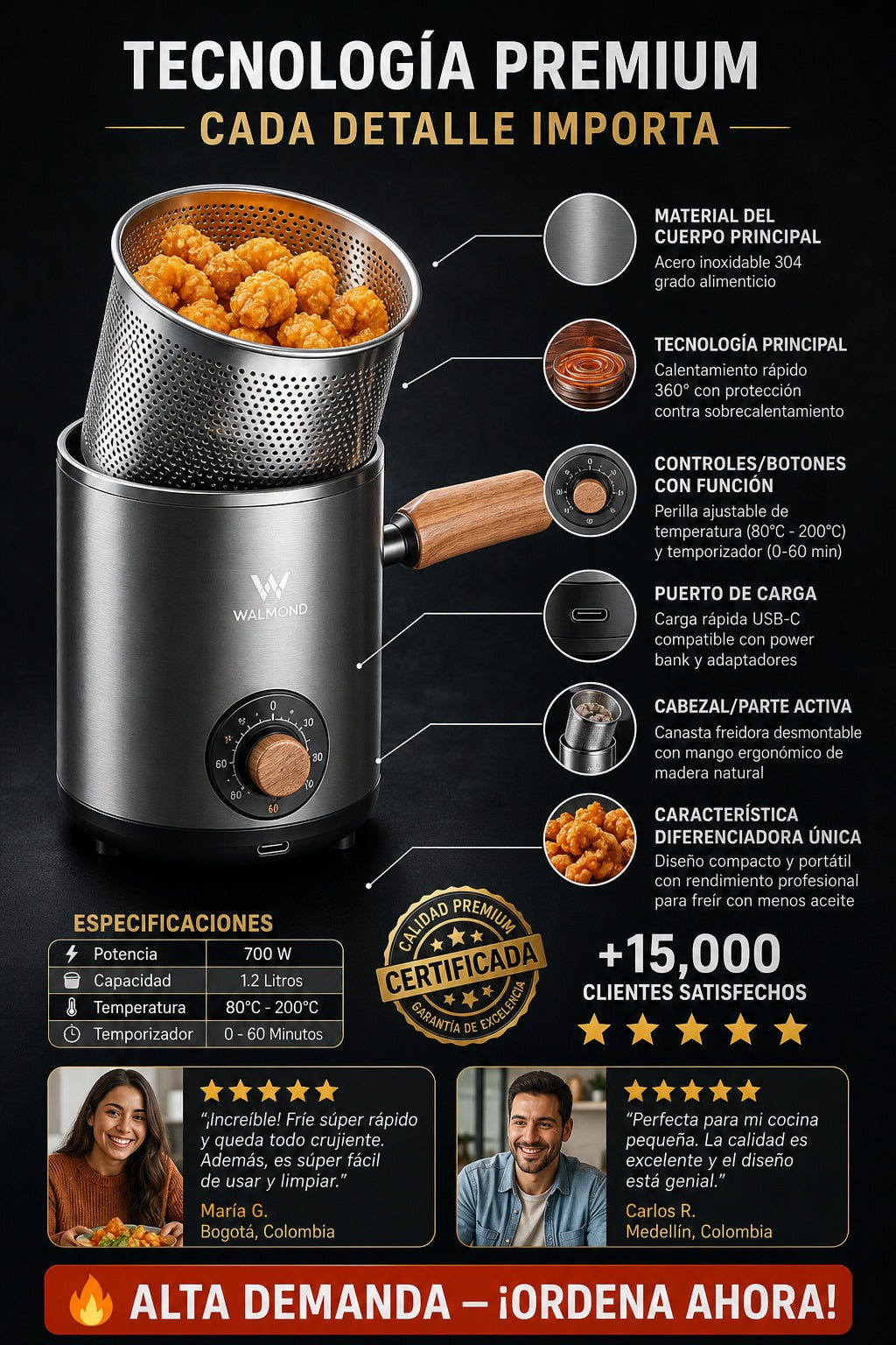 Mini Freidora Con Canasta - imagen 7