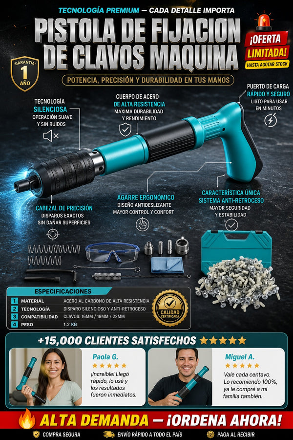 Pistola De Fijacion De Clavos Maquina - imagen 7