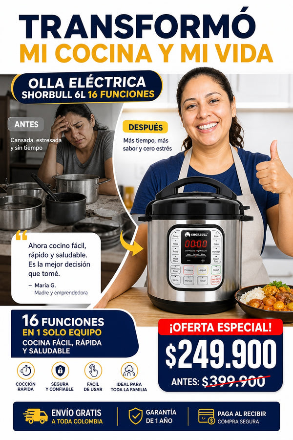 Olla Electrica Shorbull 6l 16 Funciones - sección 7