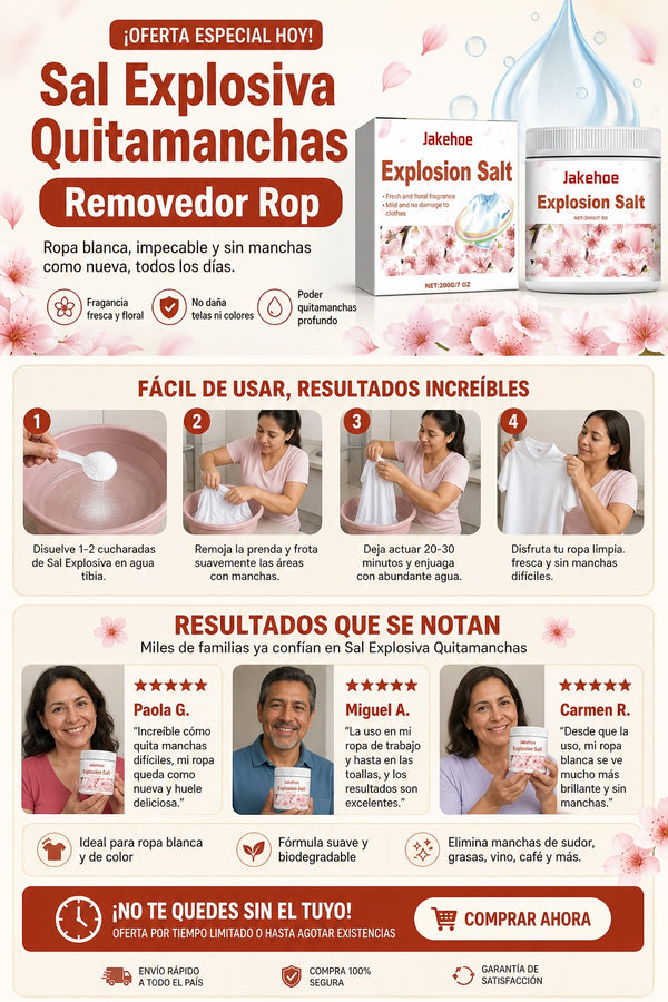 Sal Explosiva Quitamanchas Removedor Rop - imagen 8