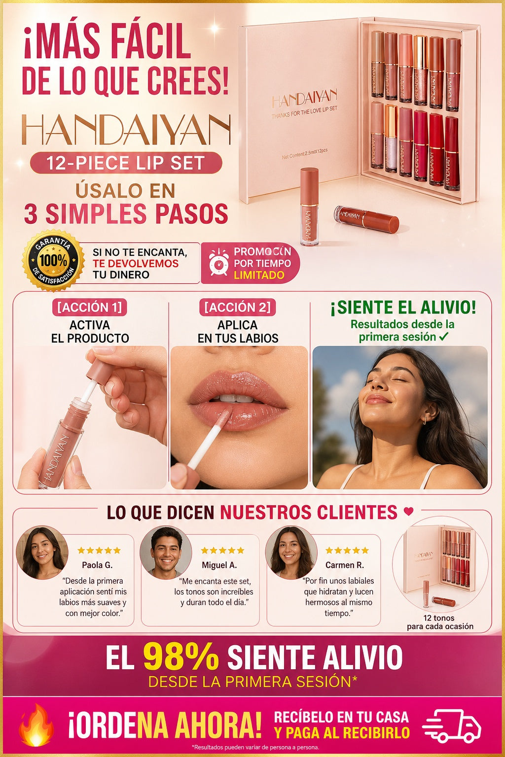 Set De 12 Labiales Handaiyan - imagen 8