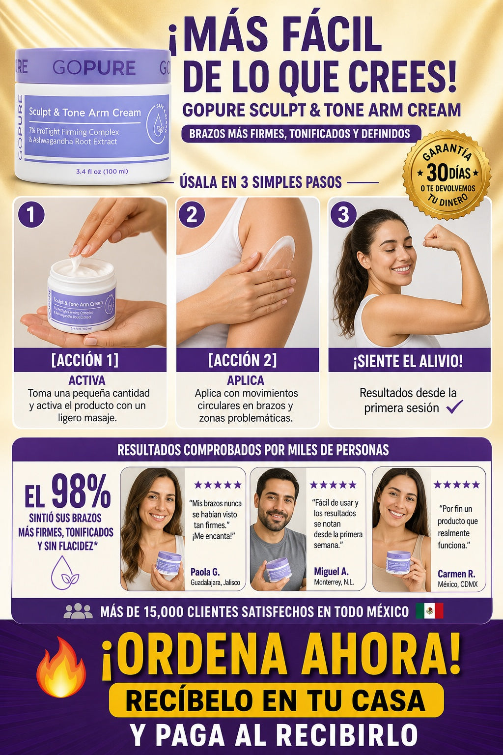 Crema Reafirmante Para Brazo Gopure - imagen 8