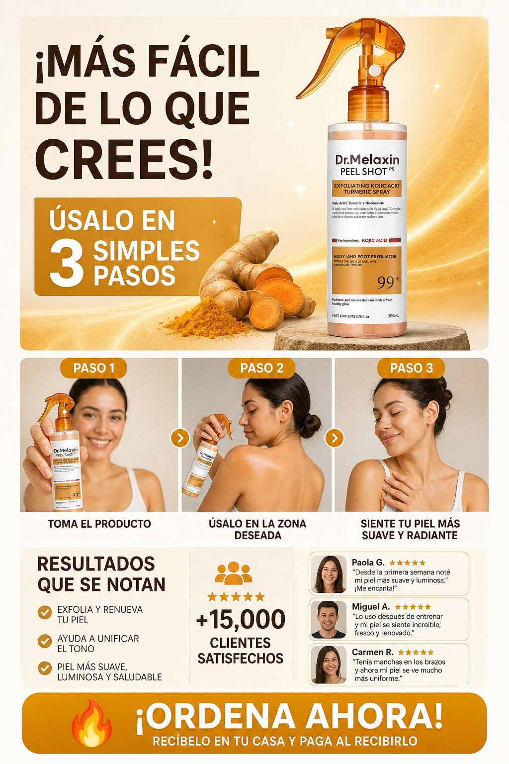Spray Dr. Melaxin Exfoliante Curcuma - imagen 8