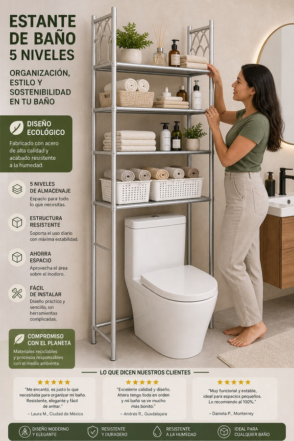 Estante Organizador Para Baño - imagen 8