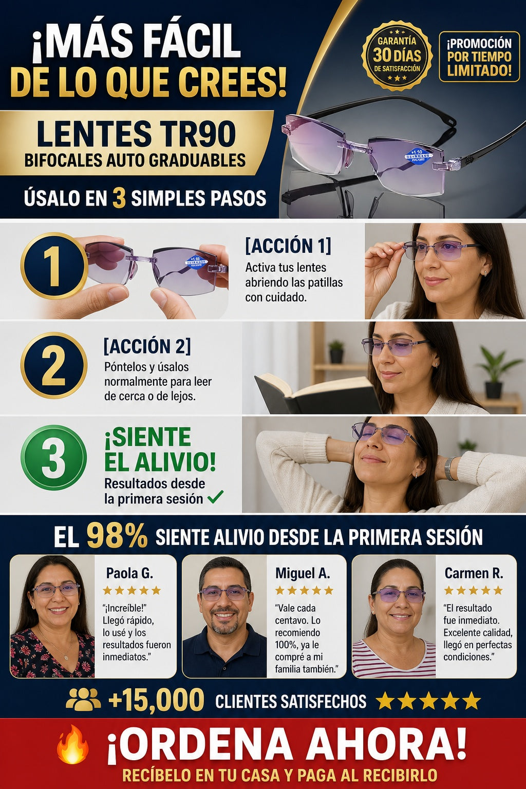 Lentes Tr90 Bifocal Auto Graduables - imagen 8