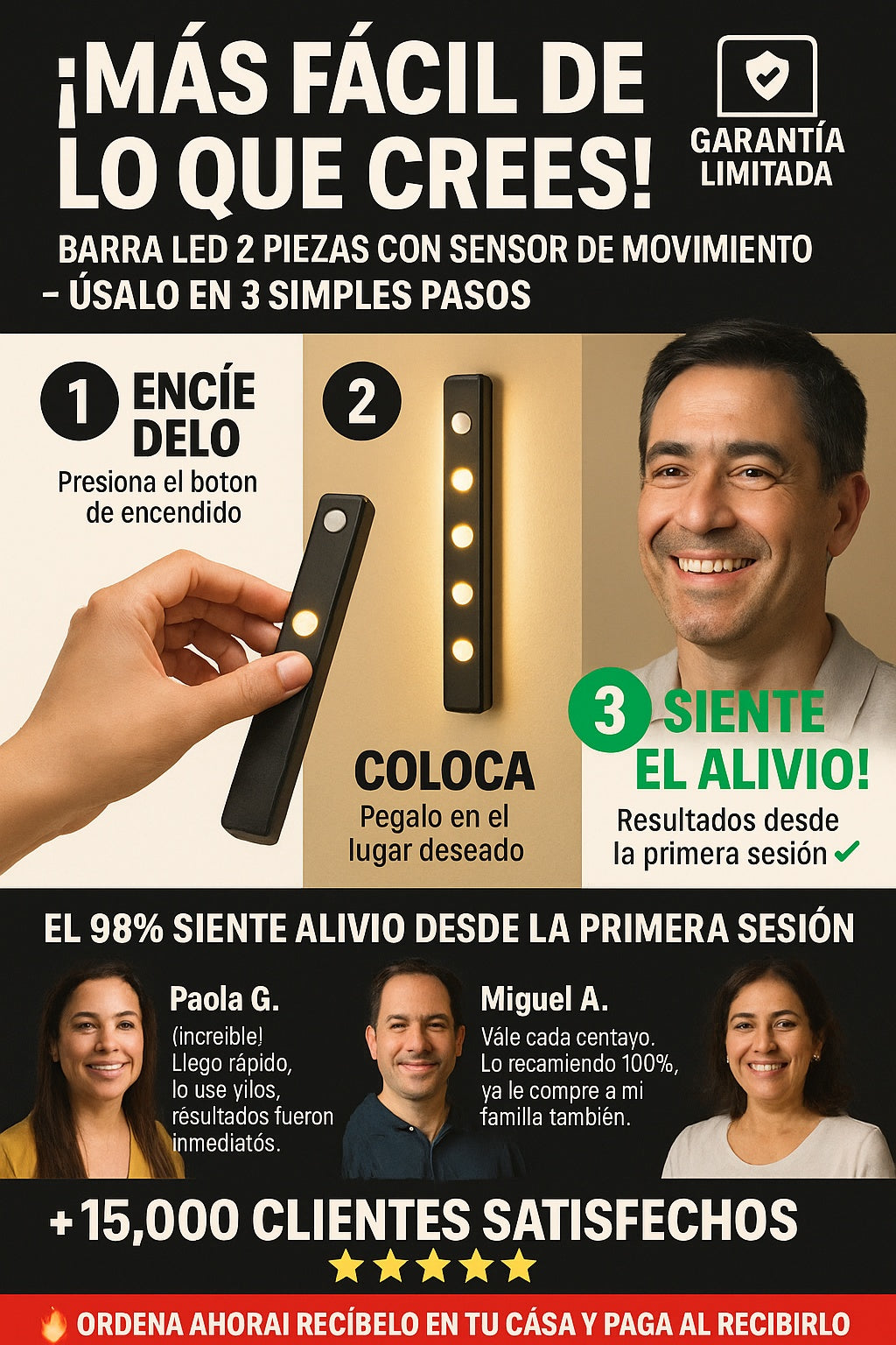 Barra Led 2 Piezas con sensor de movimiento - imagen 8