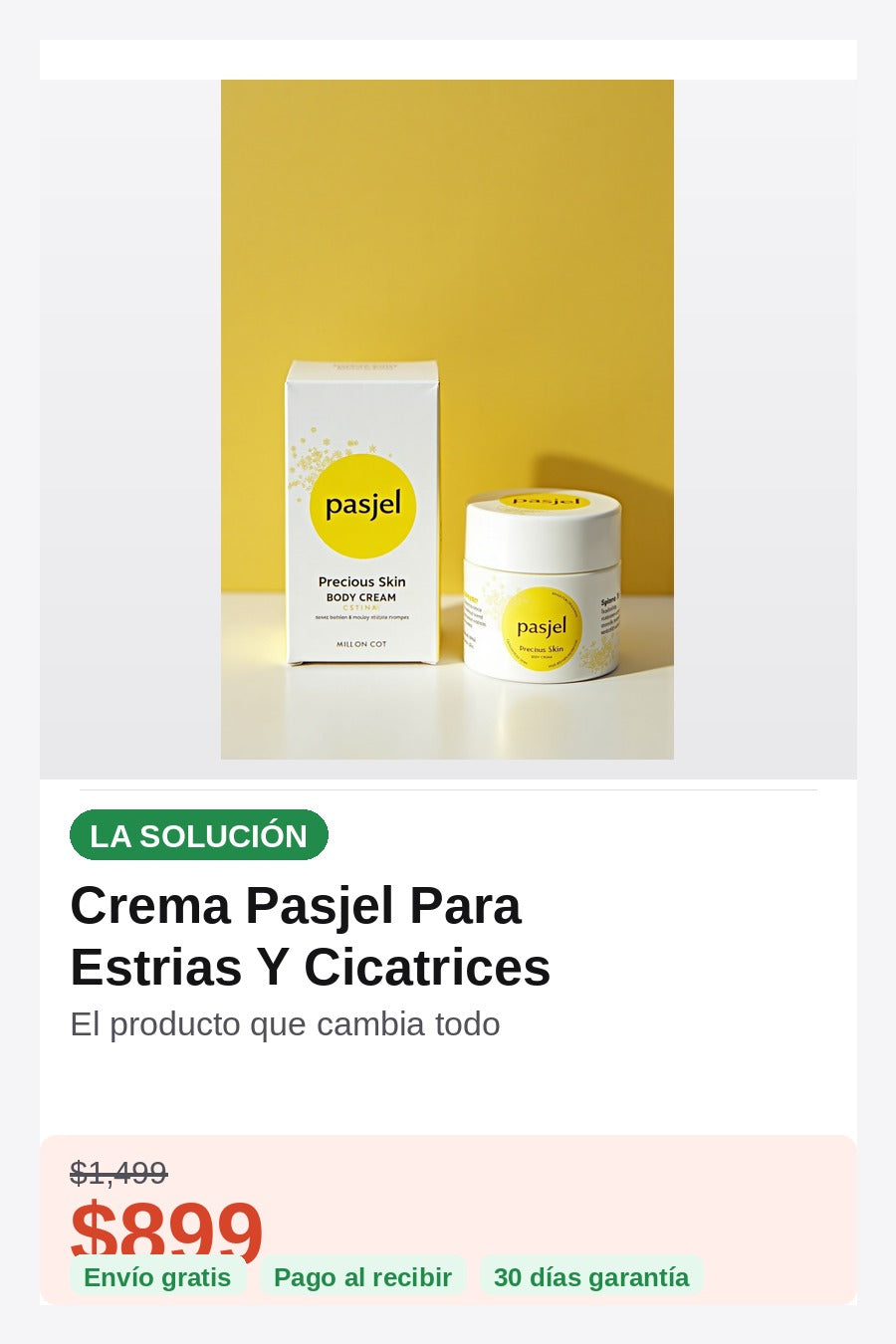 Crema Pasjel Para Estrias Y Cicatrices — confianza-envio