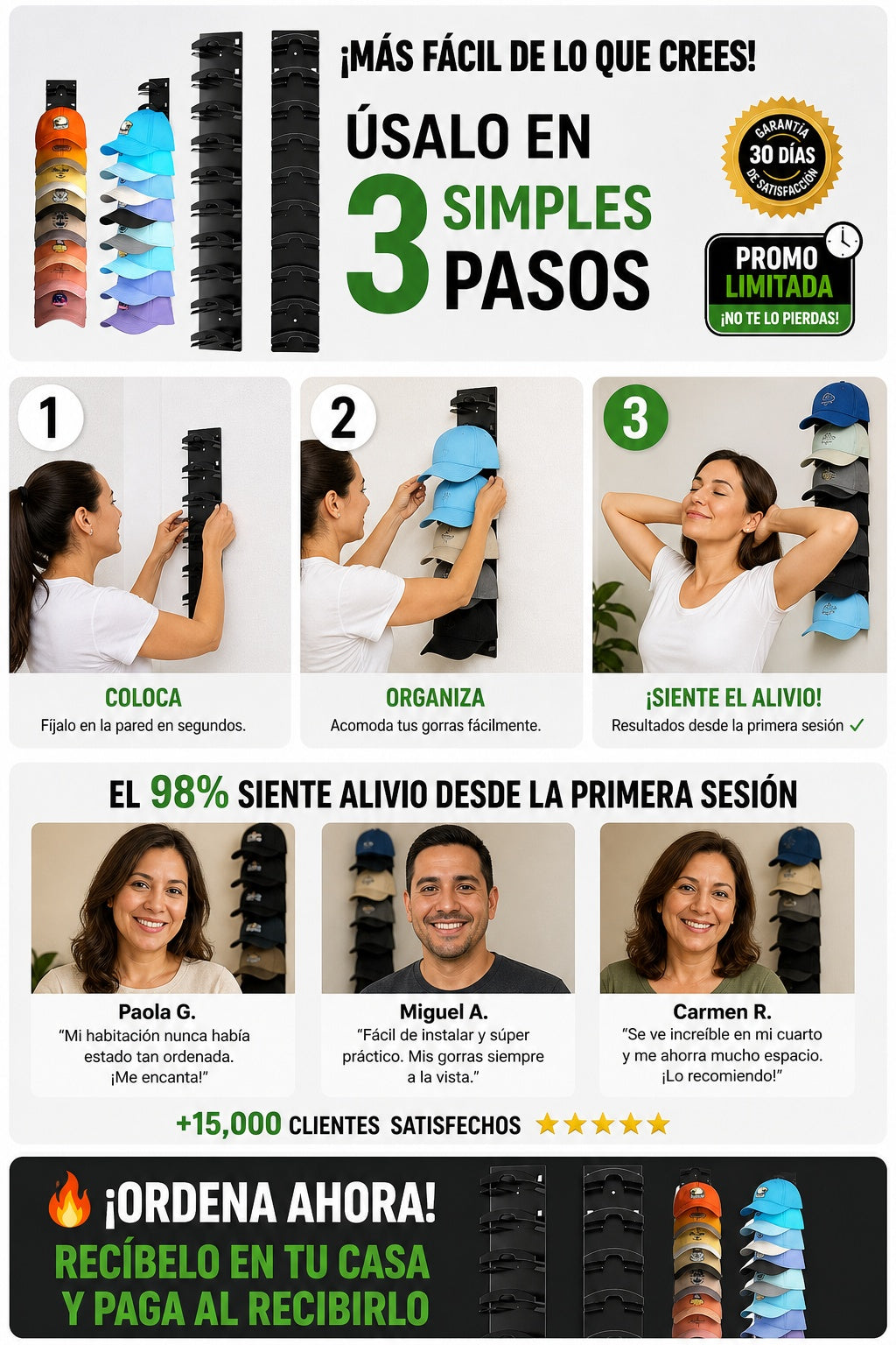 Organizador De Gorras Para Pared - imagen 8