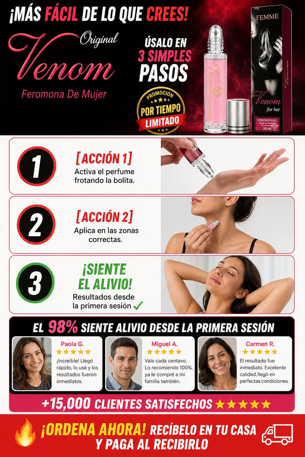 Venom Original Feromona De Mujer - imagen 8