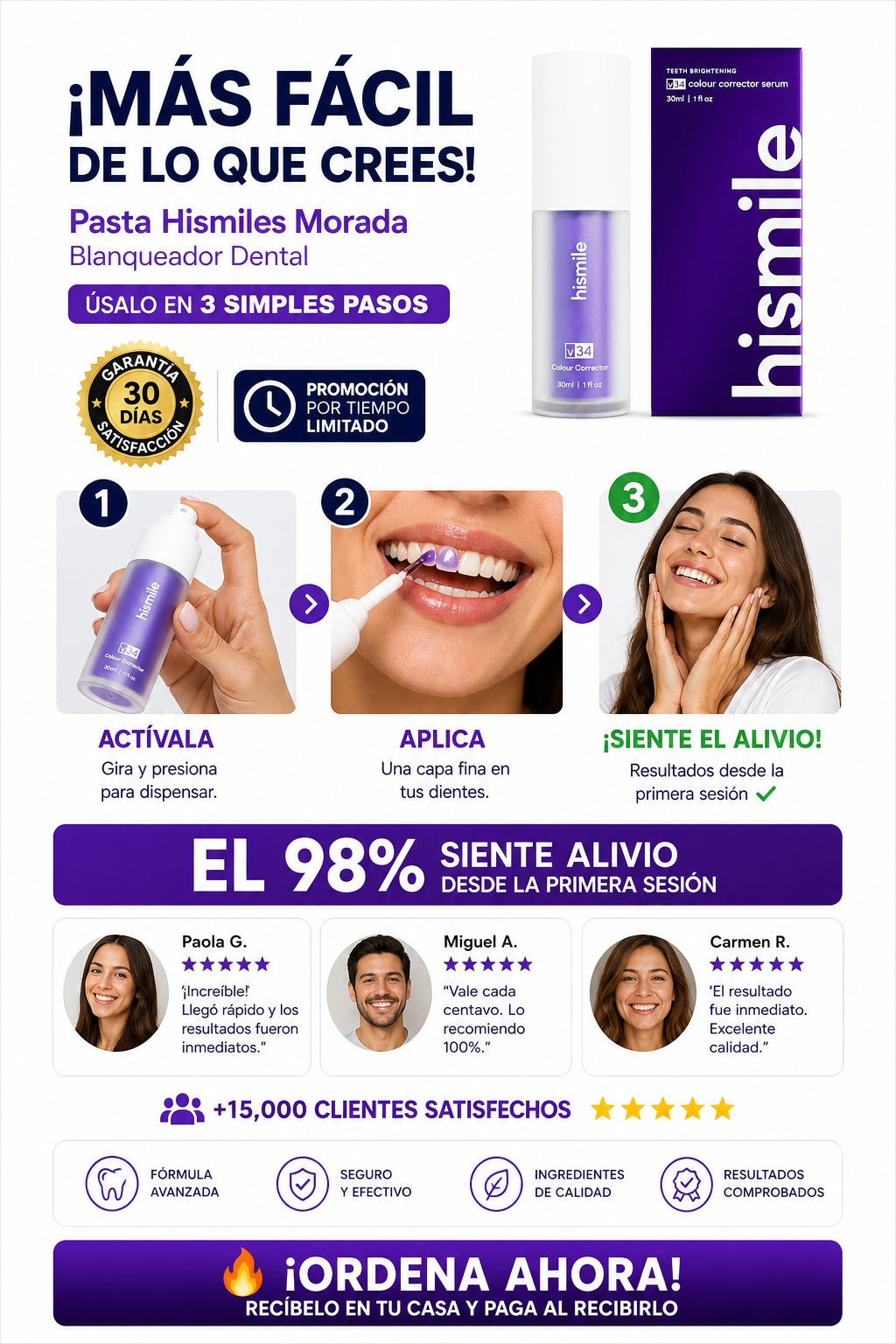 Pasta Hismiles Morada Blanqueador Dental - imagen 8 - confianza-envio