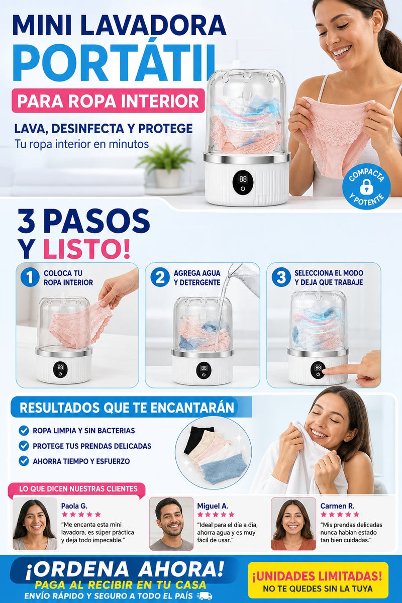 Mini Lavadora Portatil Para Ropa Interior - imagen 8