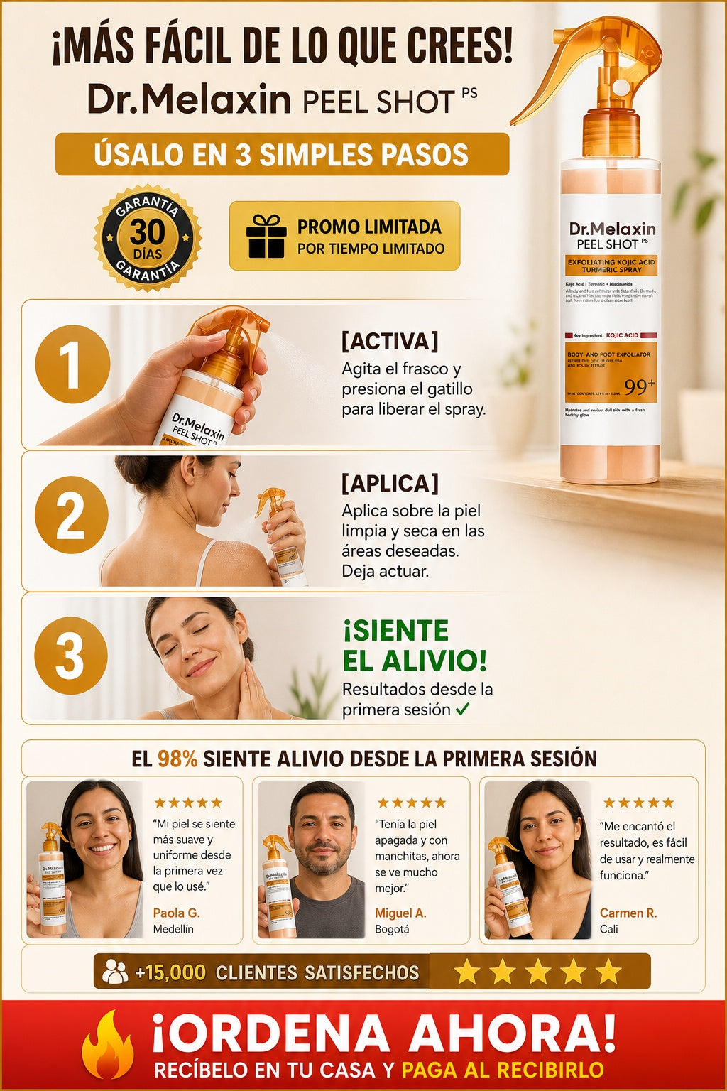 Spray Dr. Melaxin Exfoliante Curcuma - imagen 8