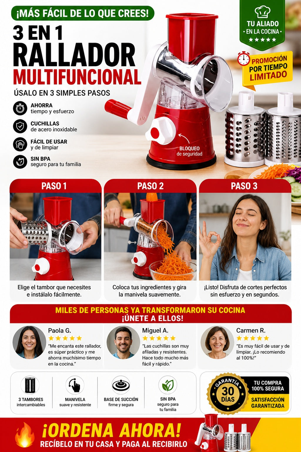 Rallador Multifuncional 3 En 1 - imagen 8