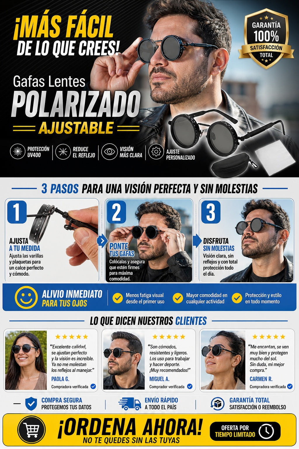Gafas Lentes Polarizado Ajustable - imagen 8