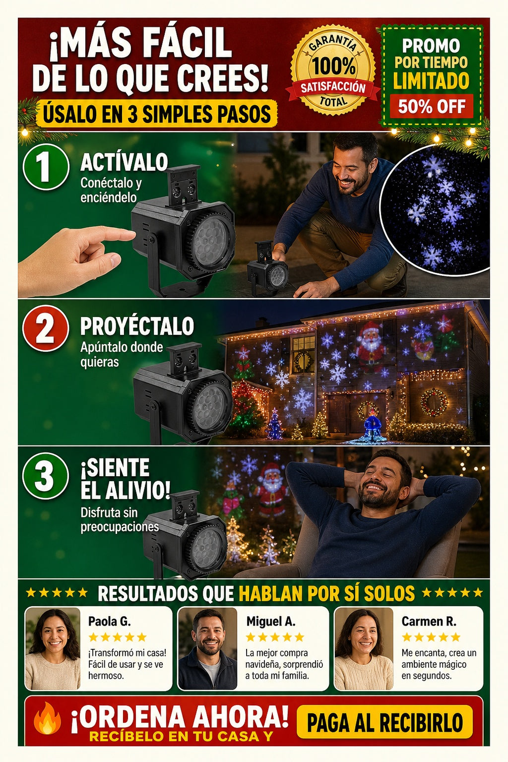 Proyector De Luz Led Navidad - imagen 8