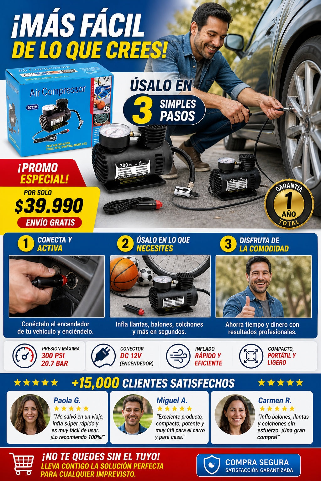 Mini Compresor De Aire Portatil - imagen 8