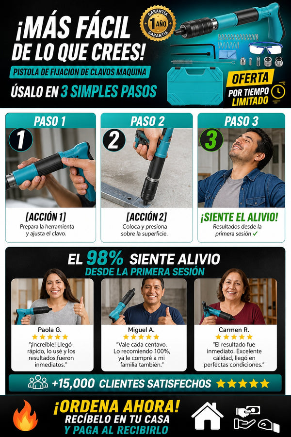 Pistola De Fijacion De Clavos Maquina - imagen 8