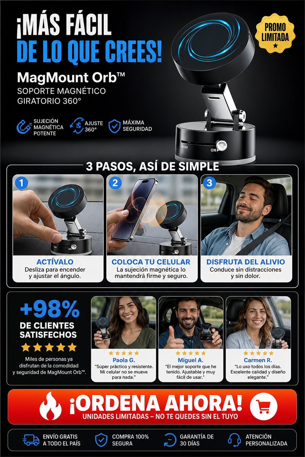 Soporte Magnetico Celular Al Vacio IDEAL PARA OFICINA, AUTO, ESCRITORIO, VIAJE DE NEGOCIOS ETC - imagen 8