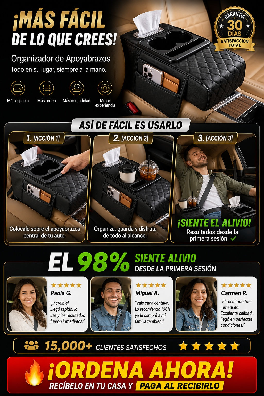 Organizador Para Reposabrazos De Auto - imagen 8