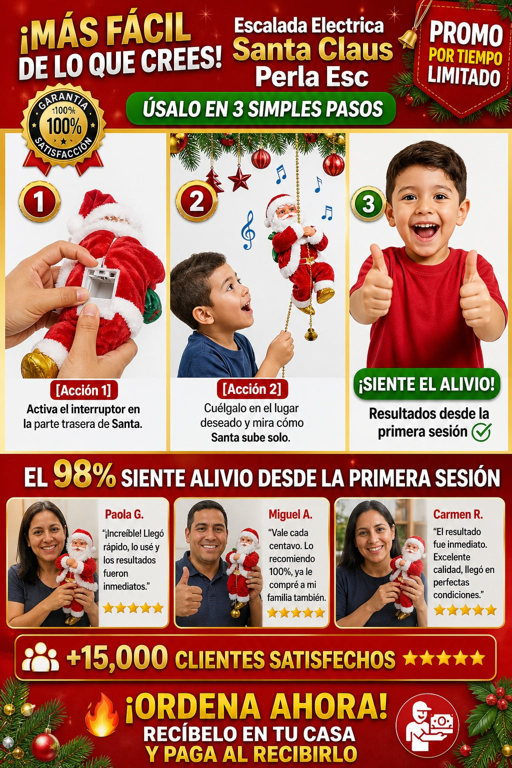 Escalada Electrica Santa Claus Perla Esc - imagen 8