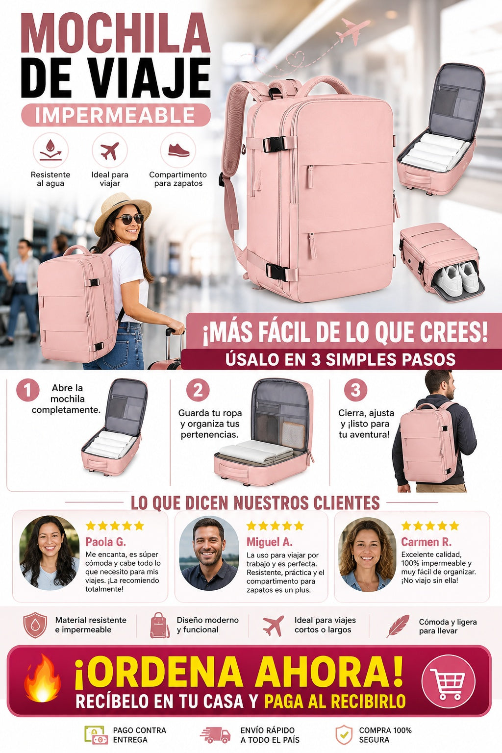 Mochila De Viaje Impermeable - imagen 8