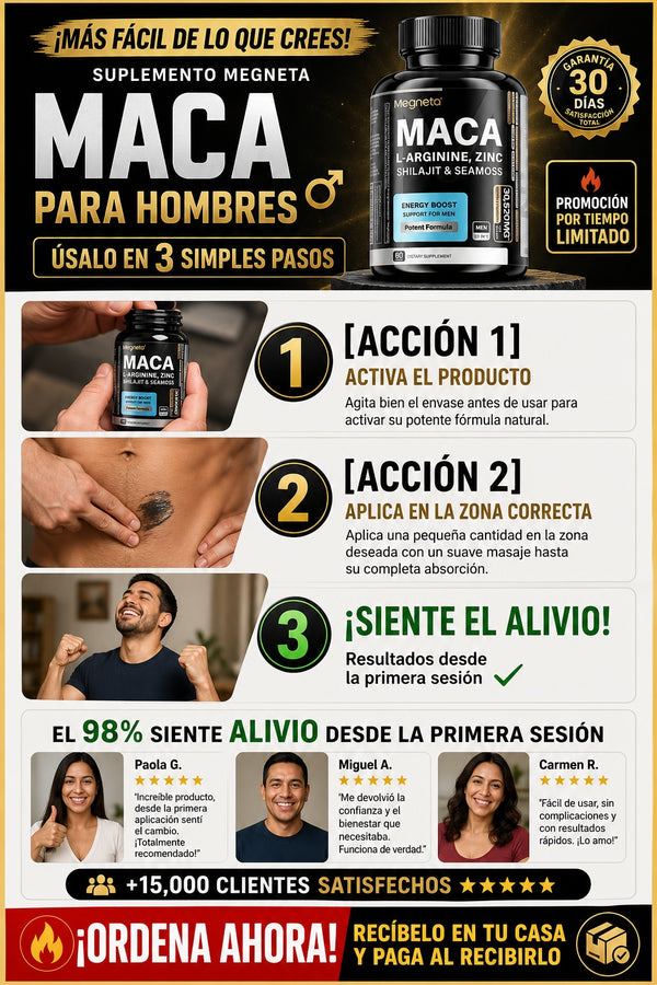 Suplemento Megneta Maca Hombres 60 Cp - imagen 8