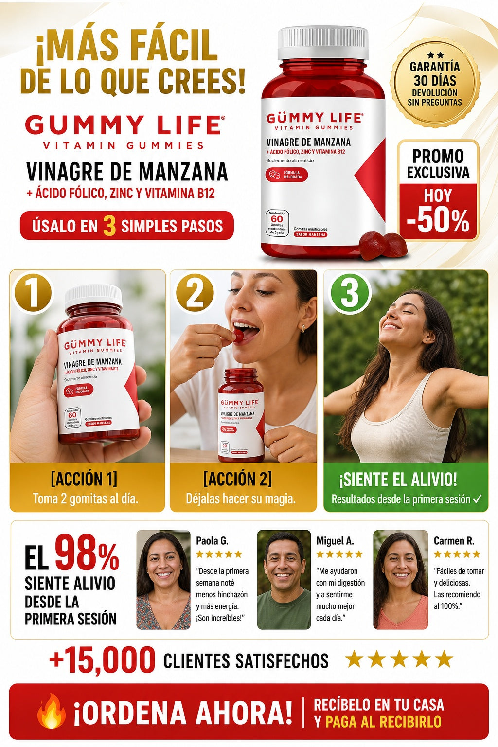 Gomitas De Vinagre De Manzana Gummy Life - imagen 8