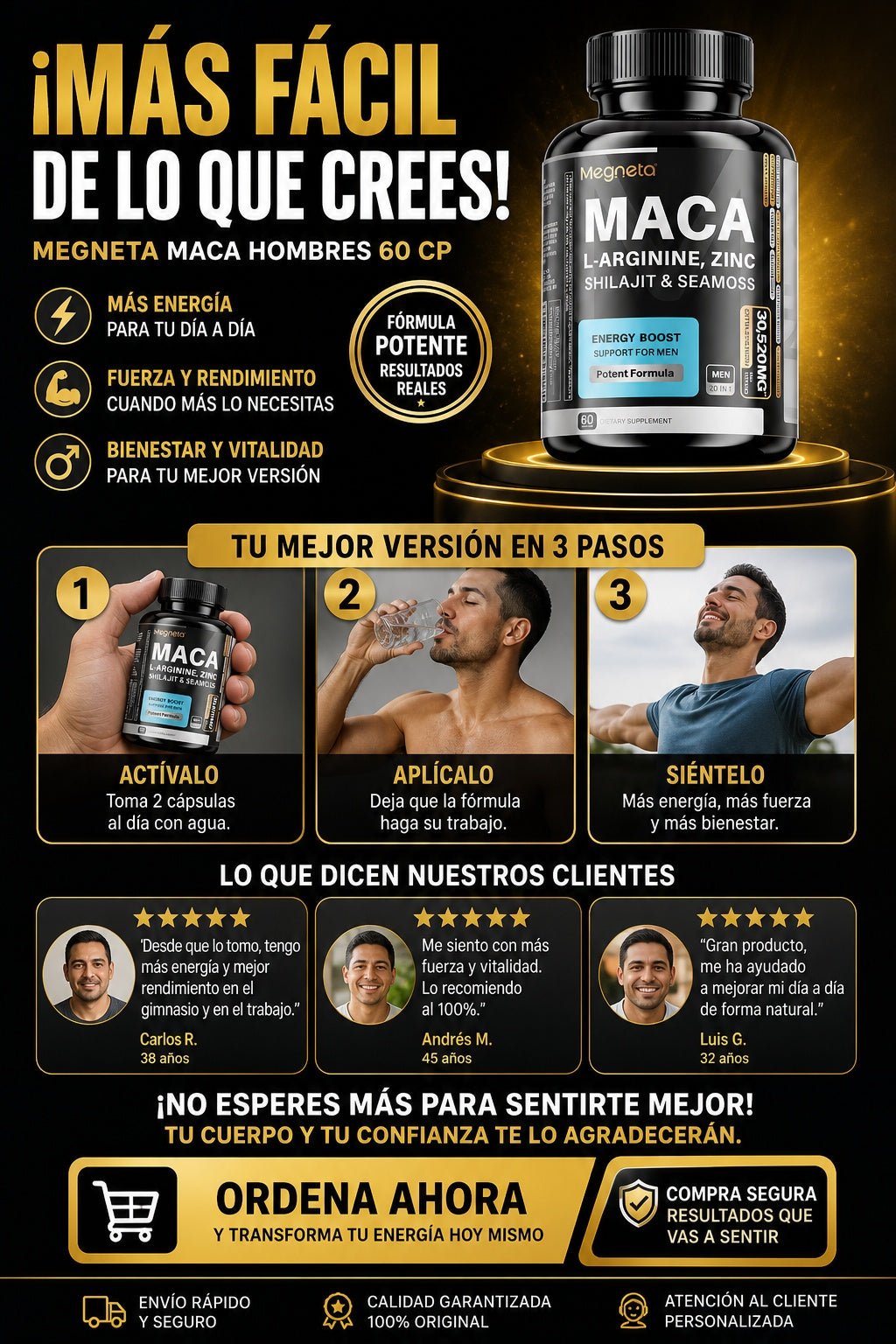 Suplemento Megneta Maca Hombres 60 Cp - imagen 8