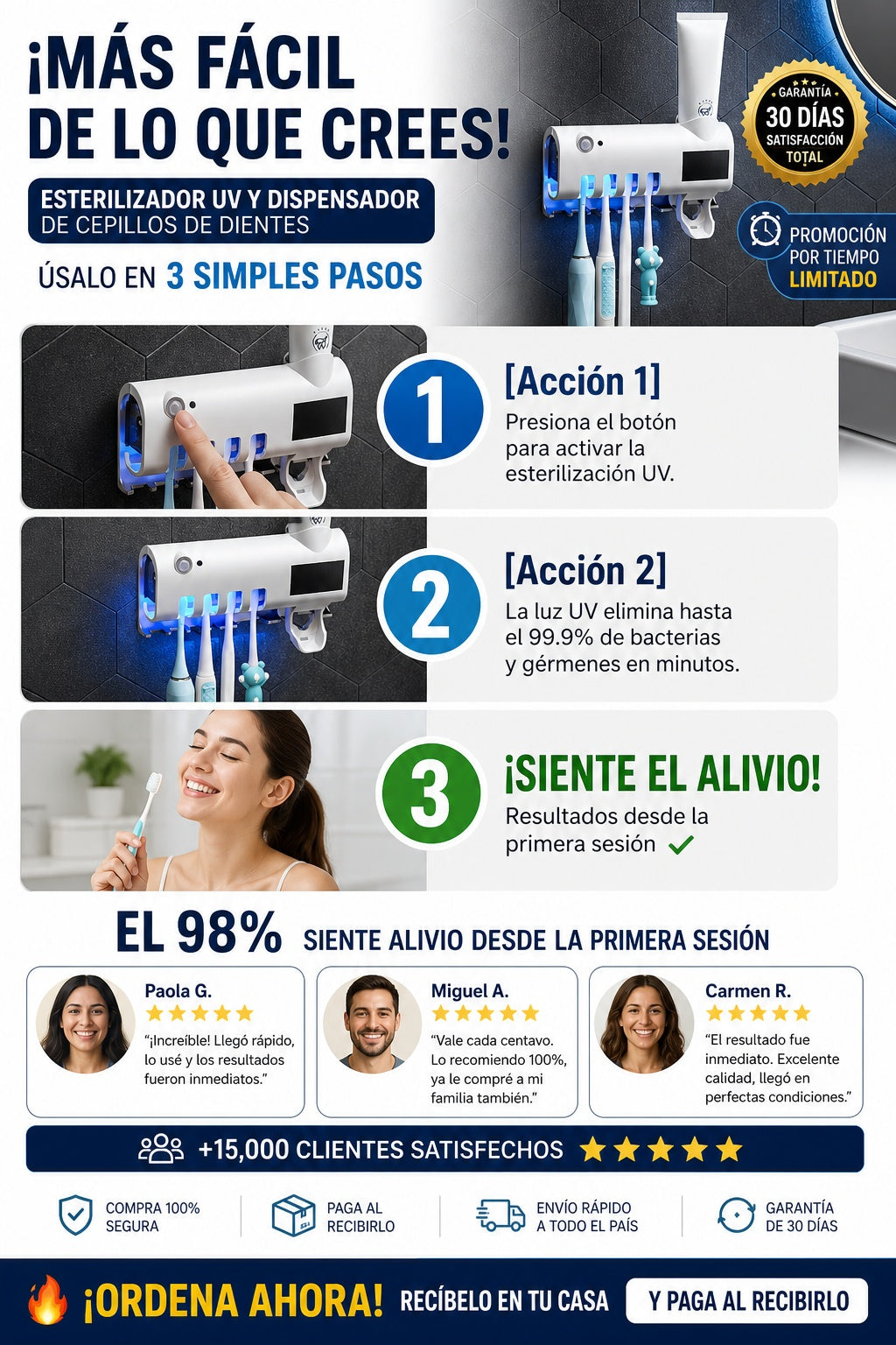 Dispensador Y Esterilizador Cepillos Uv - imagen 8