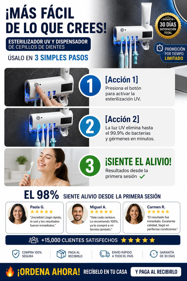 Dispensador Y Esterilizador Cepillos Uv - imagen 8