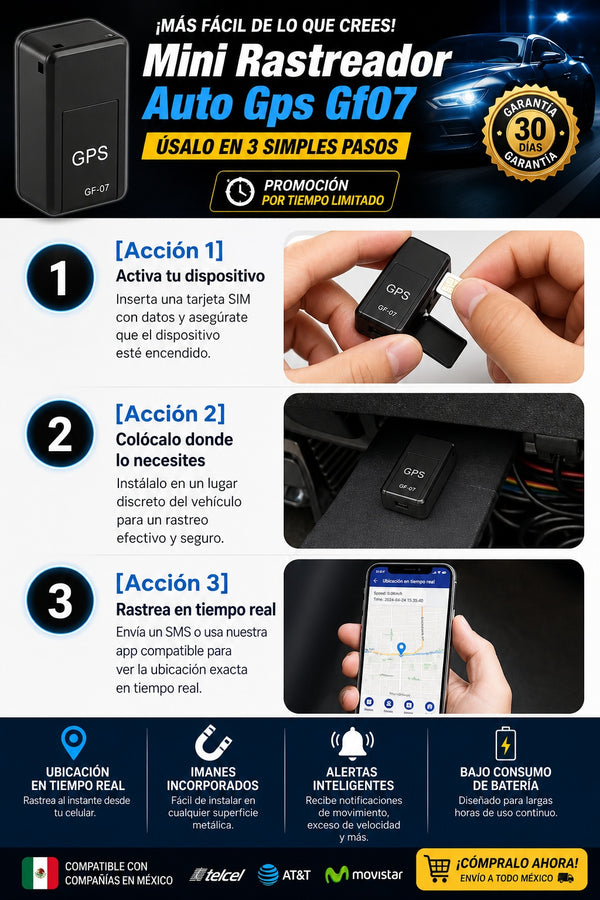 Mini Rastreador Auto Gps Gf07 - imagen 8