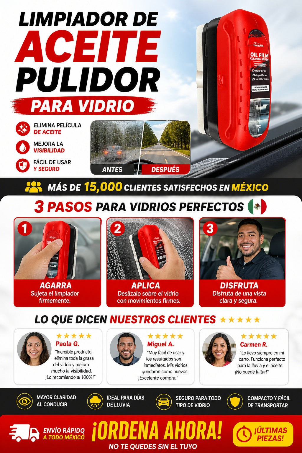 Limpiador De Aceite Pulidor Para Vidrio - imagen 8