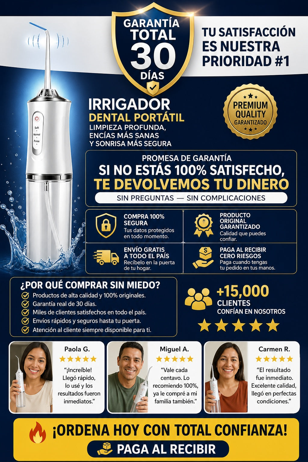 Irrigador Bucal Limpiador De Dientes - imagen 9