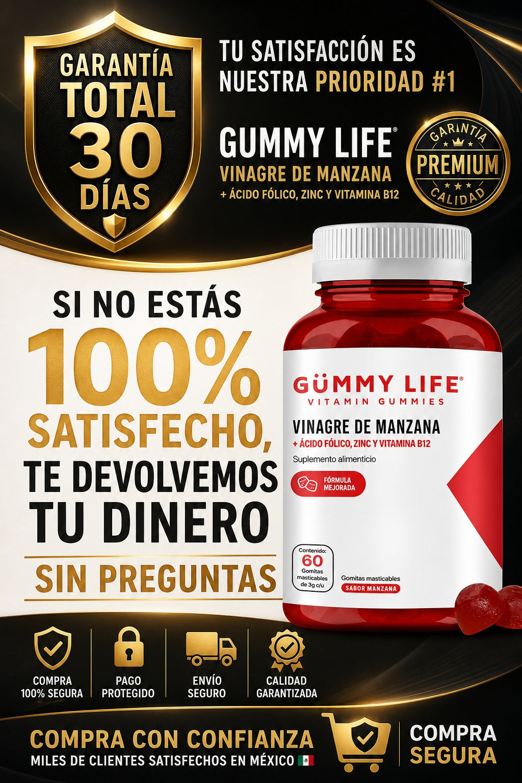 Gomitas De Vinagre De Manzana Gummy Life - imagen 9