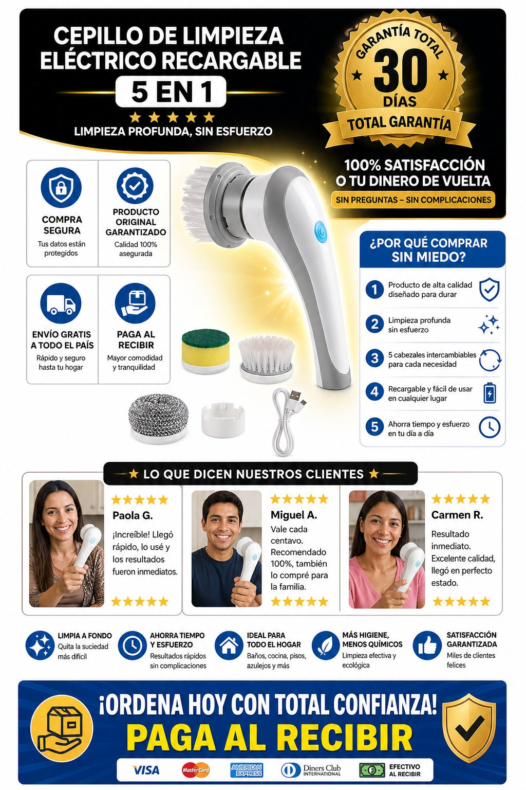 Cepillo Limpiador Elec.recargable 5en1 - imagen 9