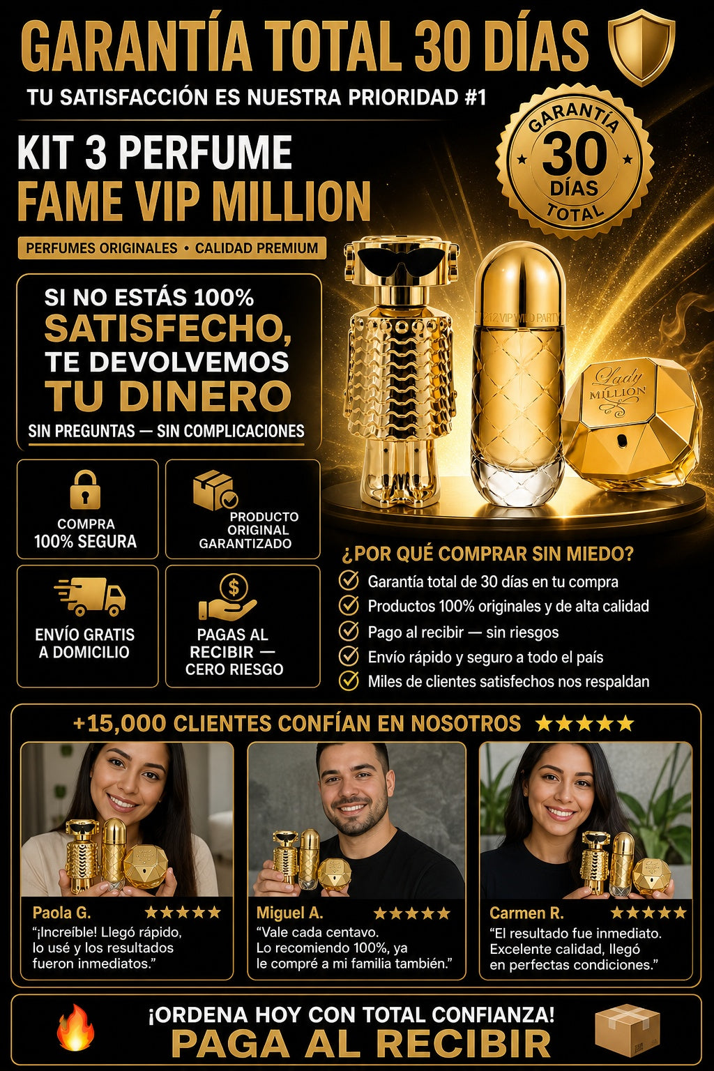 Kit 3 Perfume Fame Vip Million - imagen 9