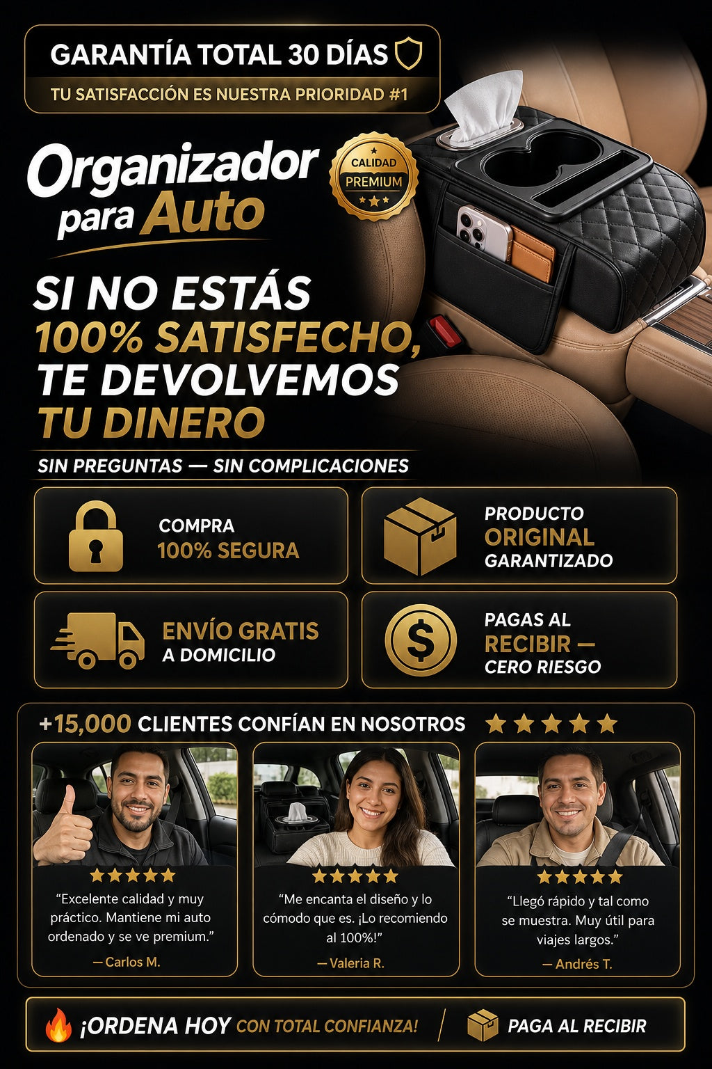 Organizador Para Reposabrazos De Auto - imagen 9