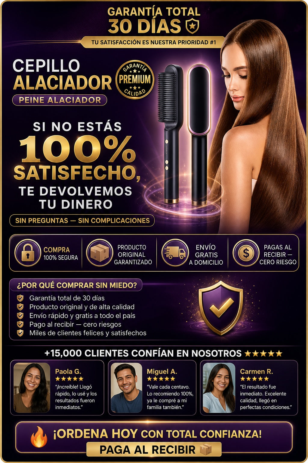 Cepillo Alaciador Peine Alaciador - imagen 9