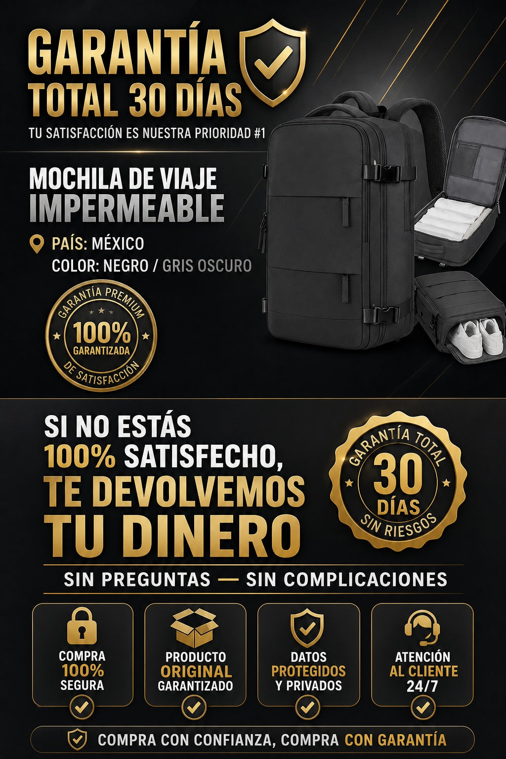 Mochila De Viaje Impermeable - imagen 9
