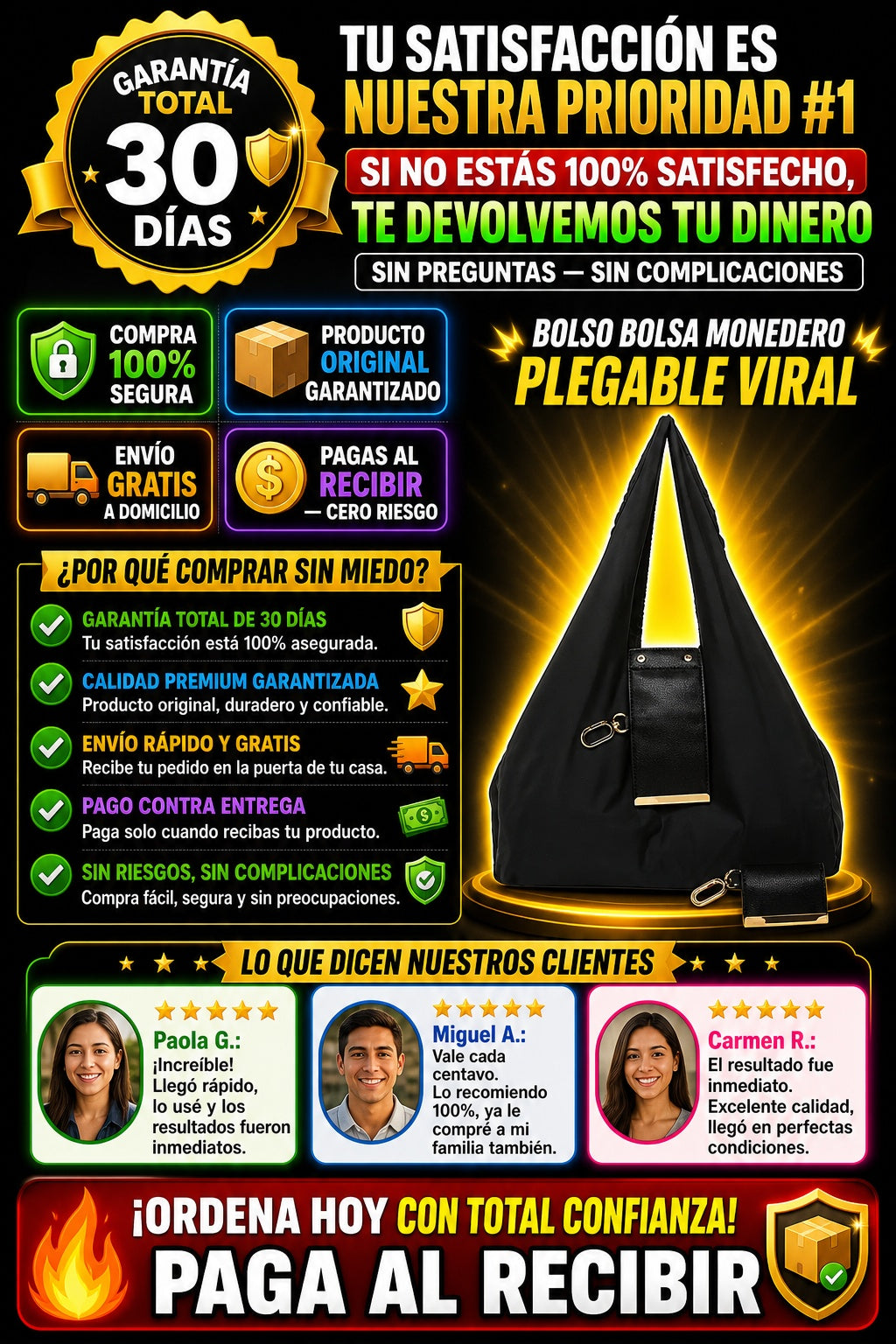 Bolso Bolsa Monedero Plegable Viral - imagen 9