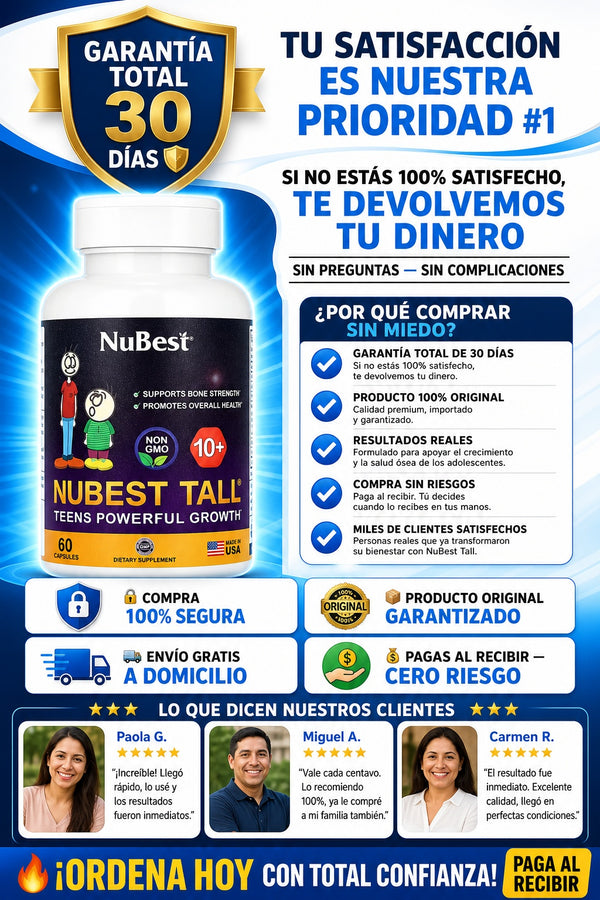 Suplemento Nubest Tall 60 Capsulas - imagen 9