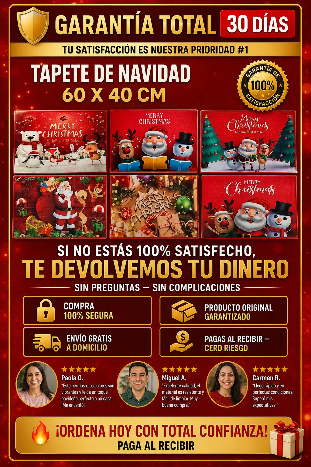 Tapete De Navidad 60 X 40 Cm - imagen 9