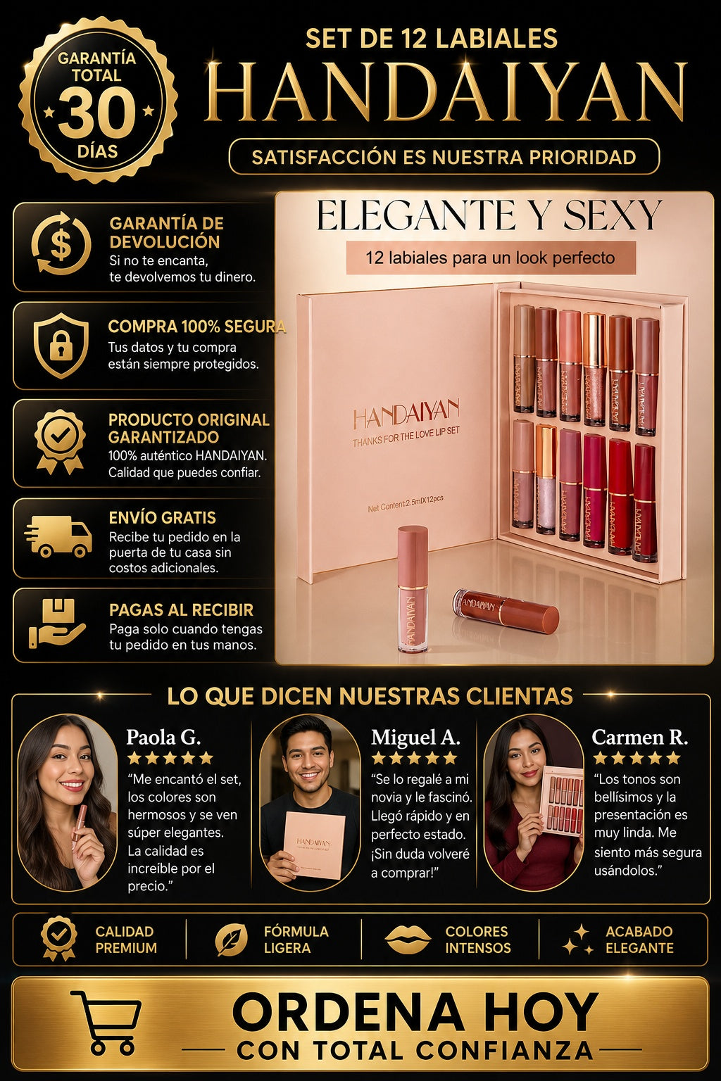 Set De 12 Labiales HANDAIYAN - imagen 9
