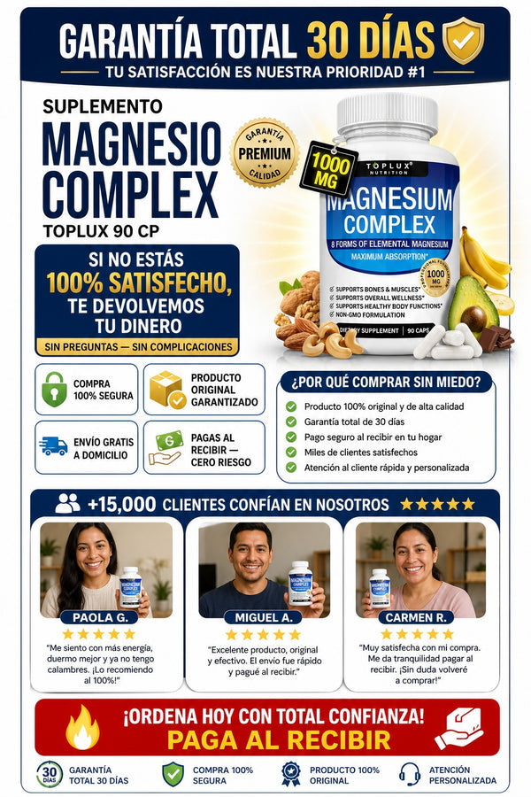 Suplemento Magnesio Complex Toplux 90 Cp - imagen 9