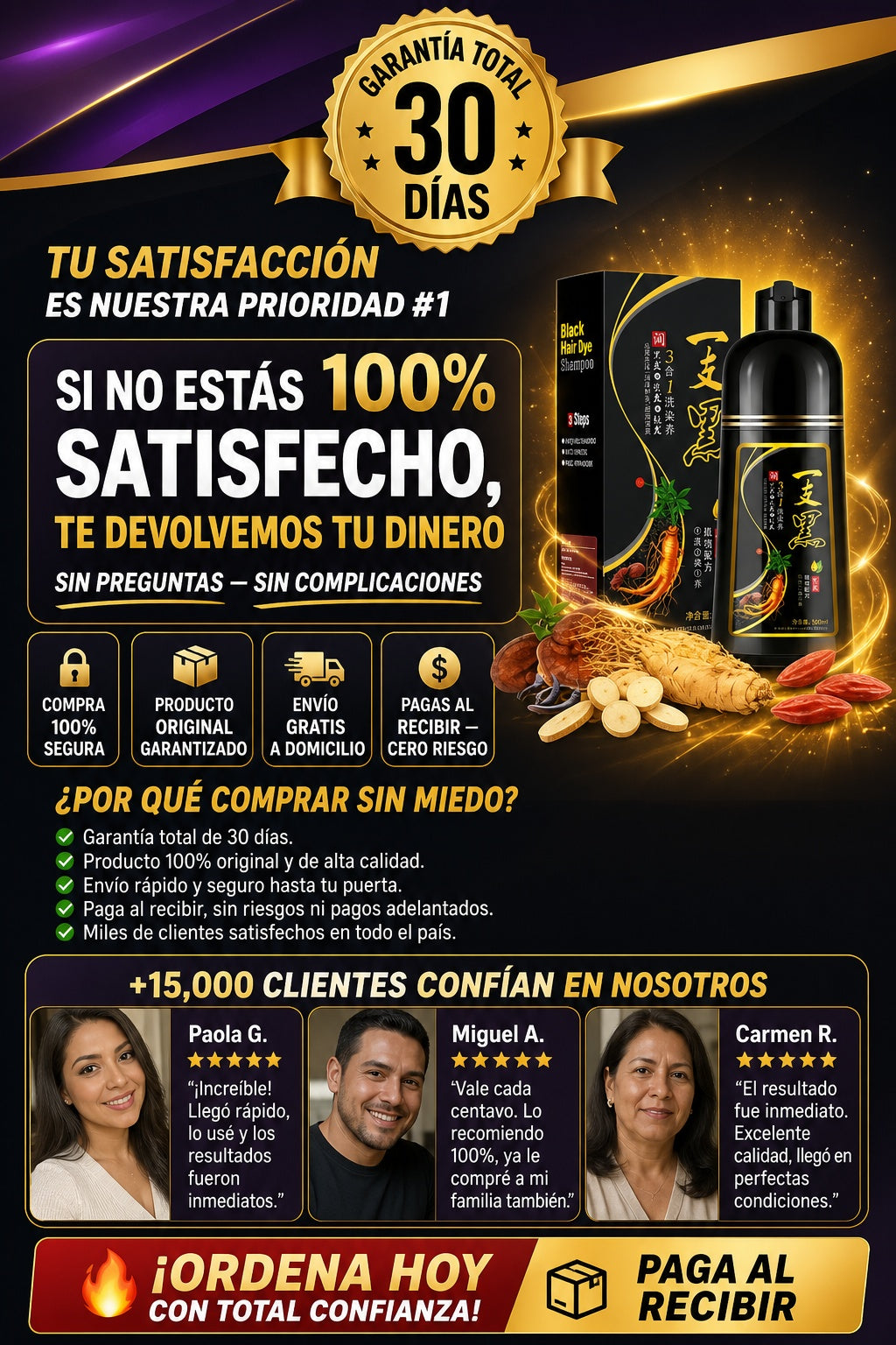 Shampoo 3 En 1 Para Tenir Canas - imagen 9